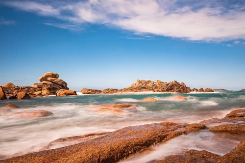 Atlantic coast in Brittany near Ploumanac?h