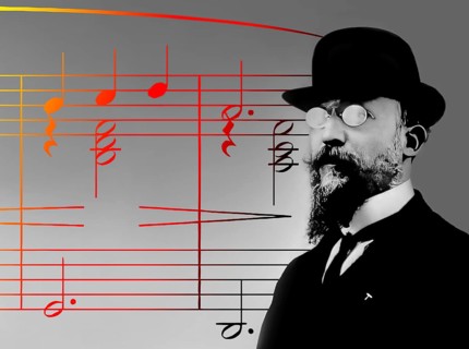 Erik Satie, 1866 – 1925, a French composer and pianist, notesheet for Gymnopédie No. 1, digitally