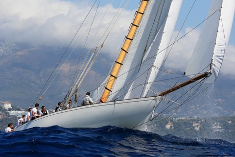 Race Regatta of the last four surviving historic sailing yachts of the 15 metre class during the