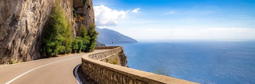 Amalfi Coast, Mediterranean Sea, Italy. Website Banner