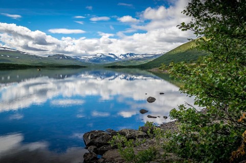 Fascinating natural landscape in Jotunheimen in the summertime in Norway. Great natural landscape