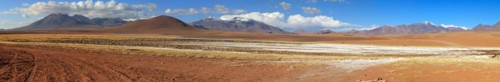 Mountain panorama in the Atacama Desert in Chile near San Pedro de Atacama