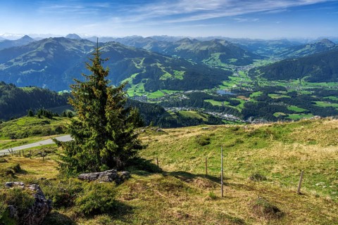 View from the Kitzbüheler Horn in Austria