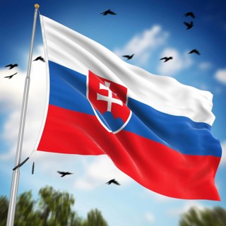 Flag of Slovakia, This is a computer generated and 3d rendered image