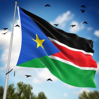 Flag of South Sudan, This is a computer generated and 3d rendered image