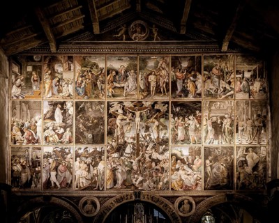 VARALLO, ITALY, June 2020: located in the Santa Maria delle Grazie Church in Varallo Sesia, this