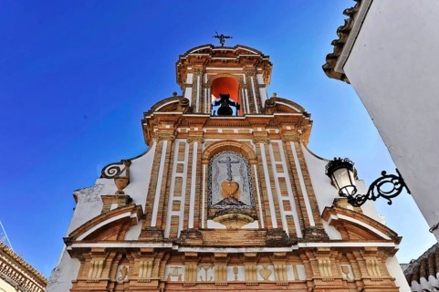 Seville, Andalusia, Spain, Europe, Magnificent baroque church with elaborately designed façade and