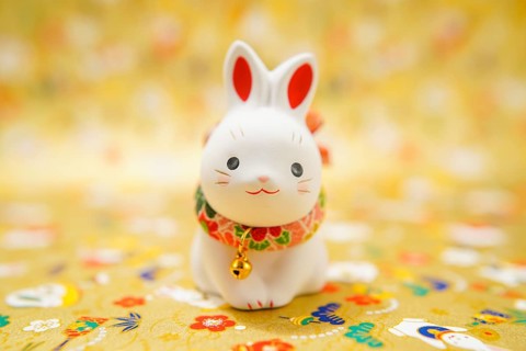 Rabbit year New Year material (New Years card). Shooting Location: Yokohama-city kanagawa