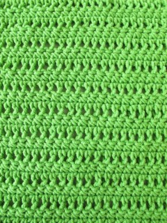Crochet pattern in light green