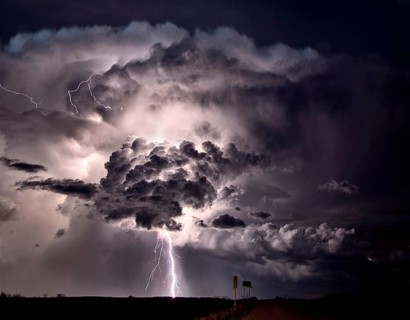Lightning Storm Clouds Canada Saskatchewan Dramatic Summer