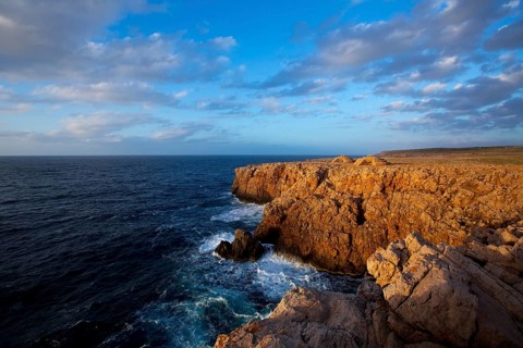 Menorca Punta Nati sunset in Ciutadella Balearic Islands at Mediterranean sea