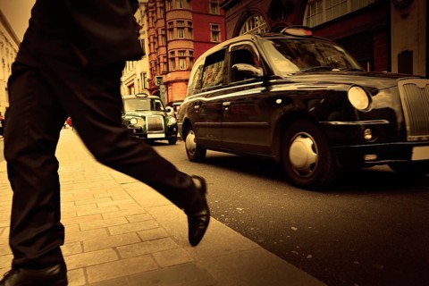 London Taxi at Oxford Street W1 Westminster in UK England