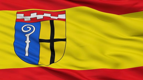 Monchengladbach City Flag, Country Germany, Closeup View, 3D Rendering