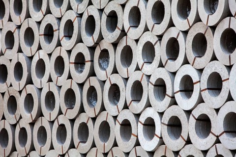 Concrete pipes, Germany, Europe