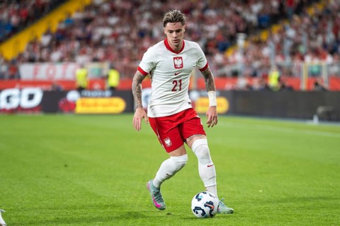 CHORZOW, POLAND - JUNE 6, 2025: Friendly match Poland - Moldova. In action Nikola Zalewski