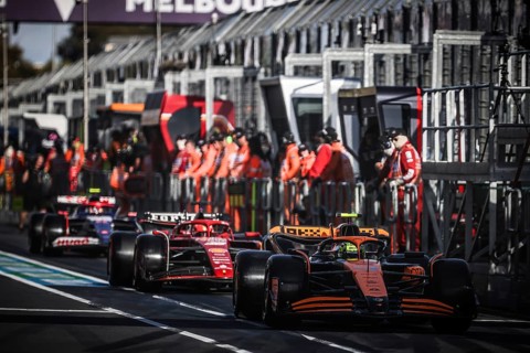 MELBOURNE, AUSTRALIA, MARCH 23: Lando Norris of Great Britain drives the McLaren MCL38 during
