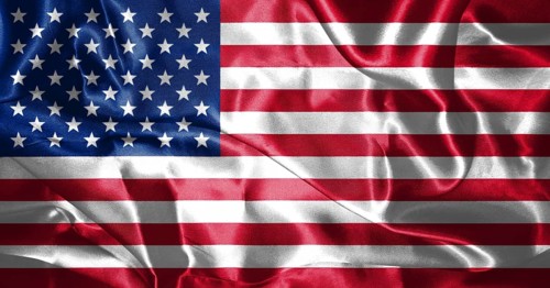 United States of America Flag In Original Colors and Proportion 3D illustration