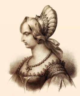 Queen Metina, wife of Merovech, Meroveus, Merovechus, Merovius or Mérovée, king of the Salian