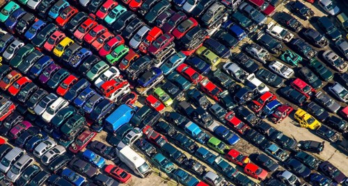 Scrap yard, cars, scrappage scheme, car recycling