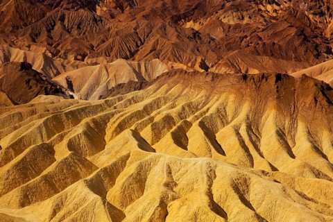 Death Valley National Park California Zabriskie point eroded mudstones