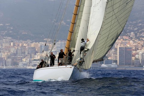 Race Regatta of the last four surviving historic sailing yachts of the 15 metre class during the