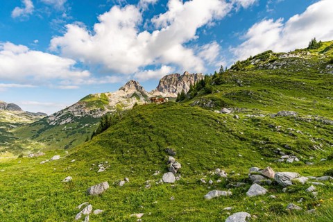 Fantastic hike in the Lechquellen Mountains in Vorarlberg Austria near Lech, Warth, Bludenz