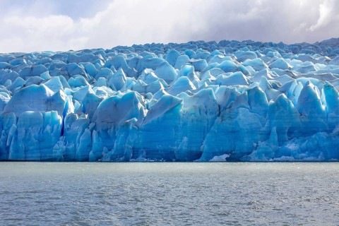 Glacier and lake Grey, Torres del Paine national park, Patagonia, Chile, South America
