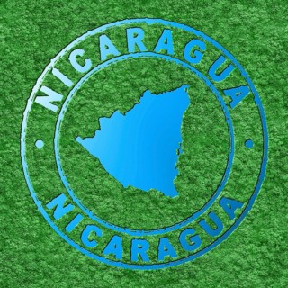 Map of Nicaragua, Forest with Water Map, CO2 Reduction