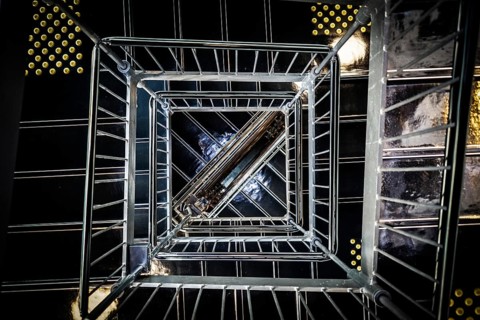 Spiral staircase of image. Shooting Location: Sendai, Miyagi Prefecture