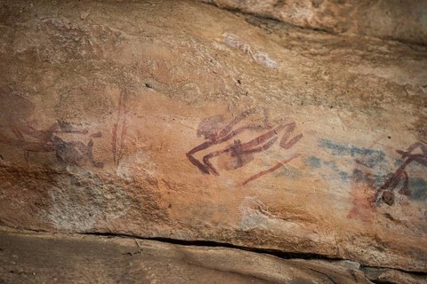 Aboriginal rock carvings, Kadadu National Park, Ubirr, or Obiri Rock, Northern Territory,