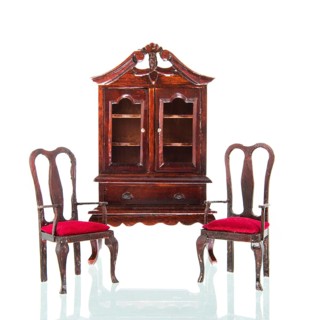 Queen ann style furniture isolated over white background