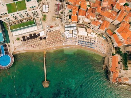 The Old Town of Budva in Montenegro, Budva, Montenegro, Europe