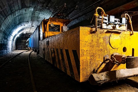 Miners train in the Cogne mine