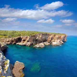 SAlgar beach Cala Rafalet in Menorca at Balearic Islands of Spain