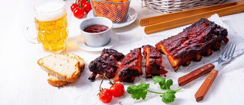BBQ replacement ribs from a charcoal grill