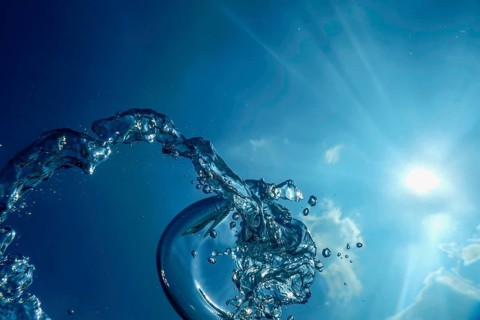 Underwater Bubbles Sunlight, Underwater background Bubbles Water Surface