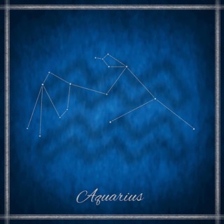 Aquarius zodiac sign, constellation lines, Aquarius symbol