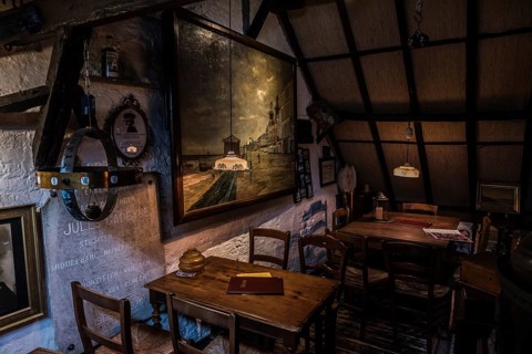 Blankenberge, Flanders, Belgium, 10 30 2018: Vintage interior of the traditional Majutte house,