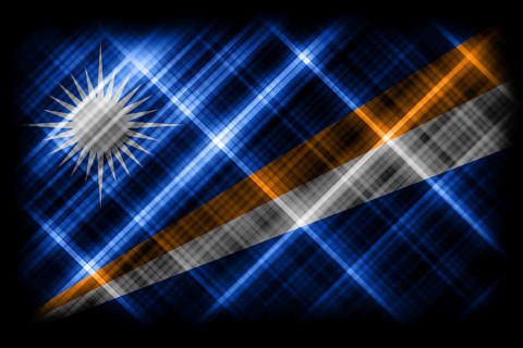 Marshall Islands flag, national flag, modern flag background