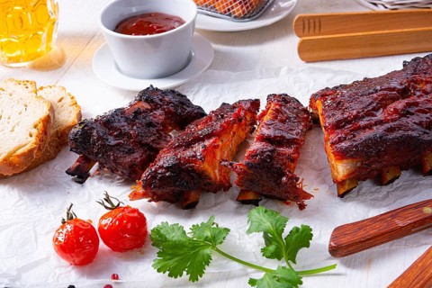 BBQ replacement ribs from a charcoal grill