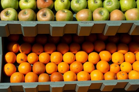 Fresh oranges suitable for juice, strudel