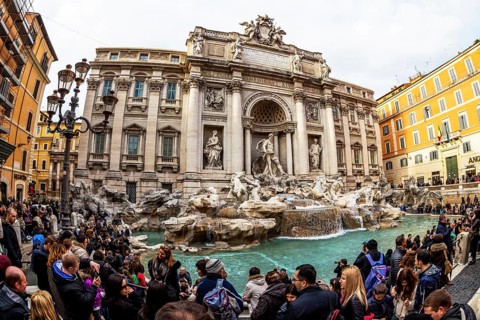 Italy, Rome. Trevi Fountain Austria, Europe