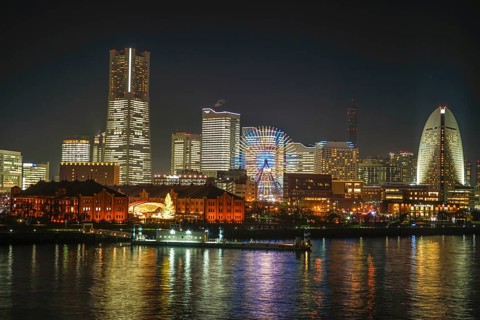 Minato Mirai office entire light up. Shooting Location: Yokohama-city kanagawa prefecture