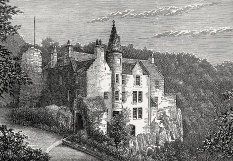 Hawthornden Castle, 1883, Midlothian, Edinburgh, Scotland, United Kingdom, Europe