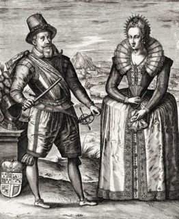 James VI and I, James Charles Stuart, 1566 – 1625, King of England, with his wife Anne of Denmark,