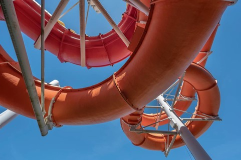 Giant slide at Indor Spielparadies Wonnemar, Sonthofen, Allgäu, Swabia, Bavaria Germany