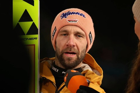 Pius Paschke (SC Kiefersfelden) during the interview after the qualification for the opening ski