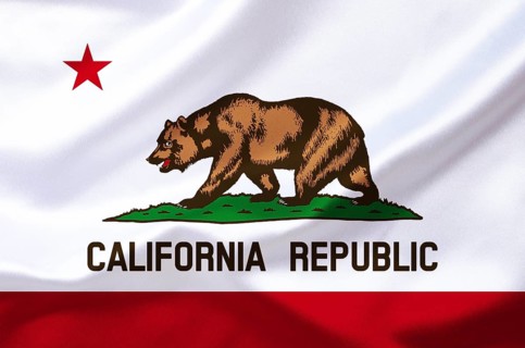 The flag of California, USA, Studio, North America