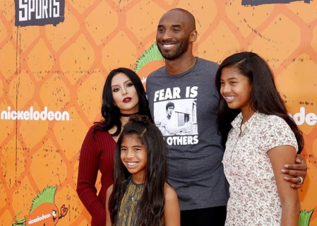 Kobe Bryant, Vanessa Bryant, Gianna Maria Onore Bryant and Natalia Diamante Bryant at the