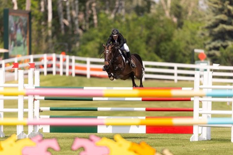 Jose Antonio Chedraui Eguia of Mexico, riding Con-Cor compete in the 1.60m Grand Prix during The